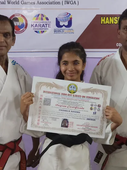 This is a huge milestone. My student, Lekissha, earned her 1st Degree Black Belt (Shodan) at just 11 years old after starting her journey at age 4. It shows that with consistent hard work, anything is possible.