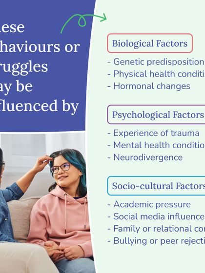 A child's struggles may be influenced by a combination of biological, psychological, and socio-cultural factors. Our therapists are trained to understand these complexities and offer therapies that address the root causes, not just the behaviours.