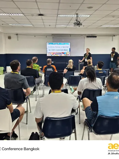 Our faculty leads a workshop on emotional training and teamwork at the PHASE conference. This highlights our school's commitment to holistic education that goes beyond physical skills.