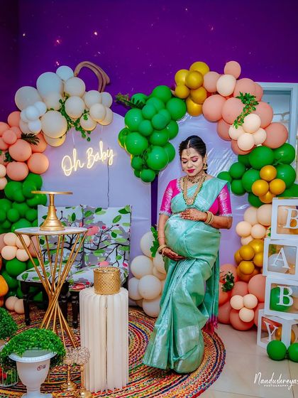 A duplicate of 142, this shot captures the full ambiance of the baby shower, a celebration of love and new life.