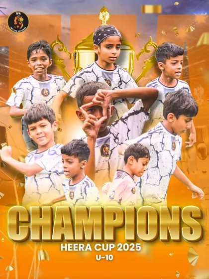Our unstoppable U10 squad after being crowned champions of the Heera Cup 2025. The future of football is bright with these young talents.