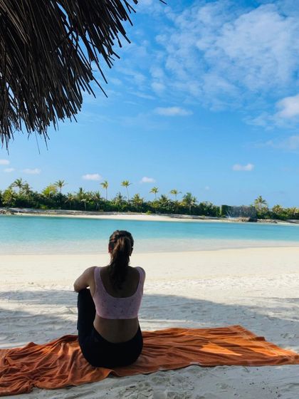 A quiet moment of reflection, just me and the ocean. These retreats offer plenty of time for personal space and introspection.