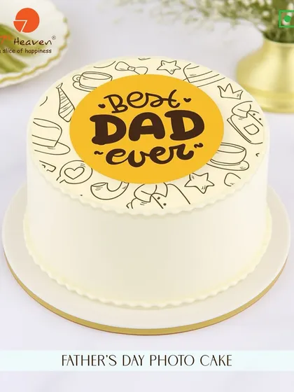 For the "Best Dad Ever". This fun and loving photo cake is a great way to celebrate him with a personal touch.