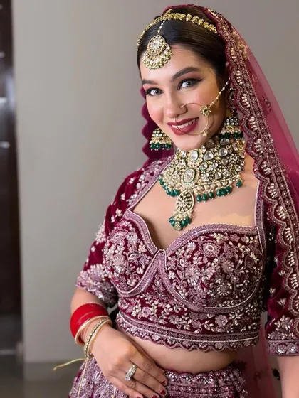 A smiling bride, looking absolutely radiant. The jewellery adds the perfect amount of sparkle to her wedding day glow.