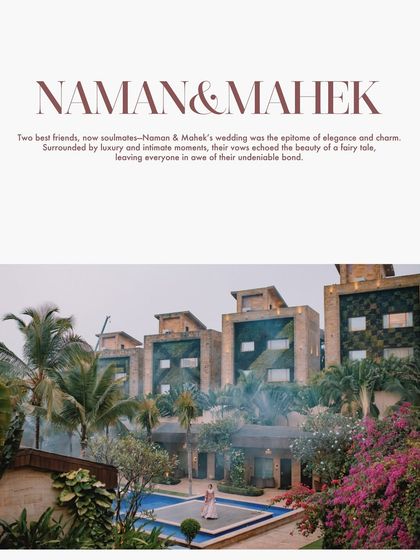 A beautiful shot of the destination wedding venue, setting the scene for the fairy tale wedding of Naman and Mahek.