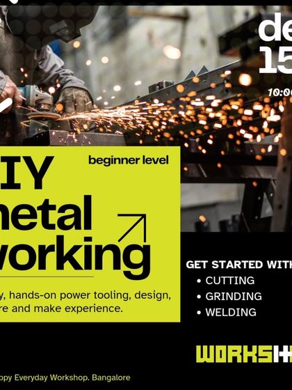 Announcing our December DIY Metalworking workshop for beginners. A full-day experience covering power tooling, design, and fabrication.