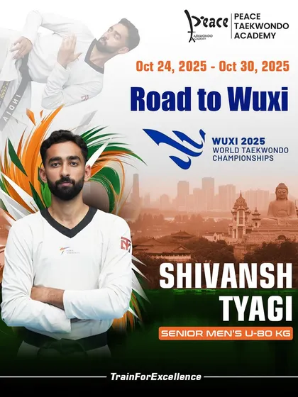 On the road to greatness! Shivansh Tyagi is ready to represent India at the Wuxi 2025 World Taekwondo Championships. His journey is a testament to dedication and champion spirit.