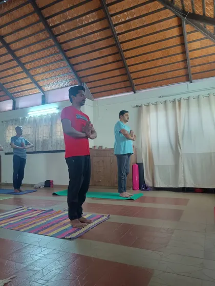 A glimpse into one of our group sadhana sessions. Here, we are moving through the postures of Surya Kriya together. The energy of a group practicing with single minded focus creates a powerful and supportive atmosphere for everyone to deepen their experience.