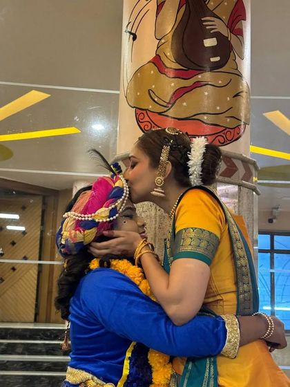 A kiss of pure affection for my little Krishna. These moments of love and tenderness are just as important in storytelling as the moments of drama and action.