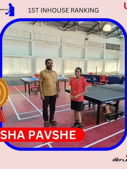 A big win for our young champion, Trisha Pavshe, who secured the Gold Medal in the U-12 category at our Inhouse Ranking Spinorama Showcase.