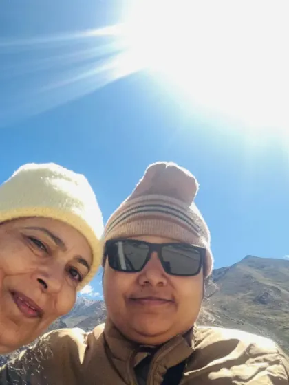 The bright sun over the Himalayas, a symbol of the inner light we seek to uncover on this pilgrimage.