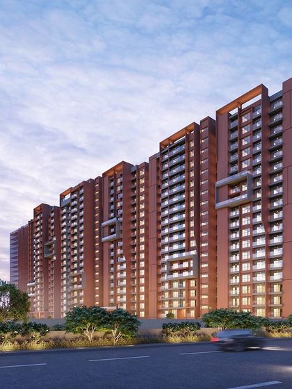 A duplicate street-level view of the high-rise community, showing the building's presence and architectural details.