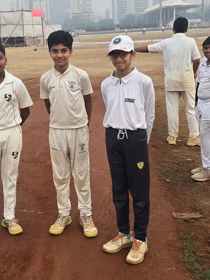 A few of our players on the field. We encourage friendship and mutual respect among all our students.