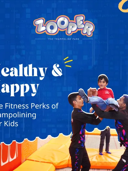Healthy and happy. We believe in the fitness perks of trampolining for kids, and this image captures that philosophy perfectly.