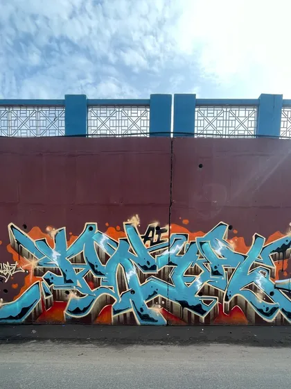 Sometimes you just need to hit a wall with some clean, classic wildstyle. This is the foundation, showing the technical skill and flow behind my letterforms. It’s all about structure and style.