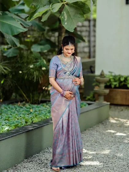A serene moment from a maternity photoshoot. The soft, natural light and the calm of our gardens provide a peaceful and beautiful setting to capture the joy of expecting.