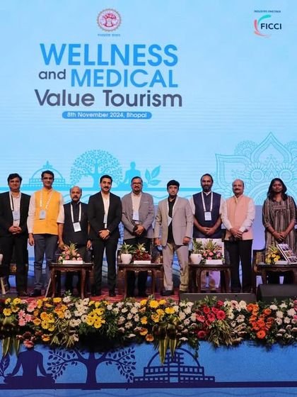 Our director, Dr. Mruthyunjay, speaking as a panelist on the future of Wellness and Medical Value Tourism. We are leaders in the conversation about making India a premier global wellness destination.