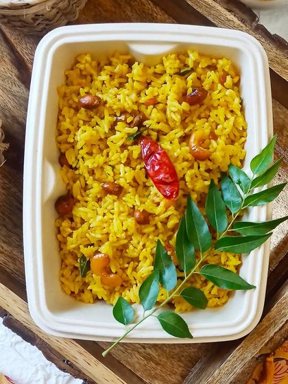 My Lemon Rice is a simple, humble meal that's bursting with tangy flavor. It's tempered with mustard seeds, lentils, and curry leaves for a refreshing taste.