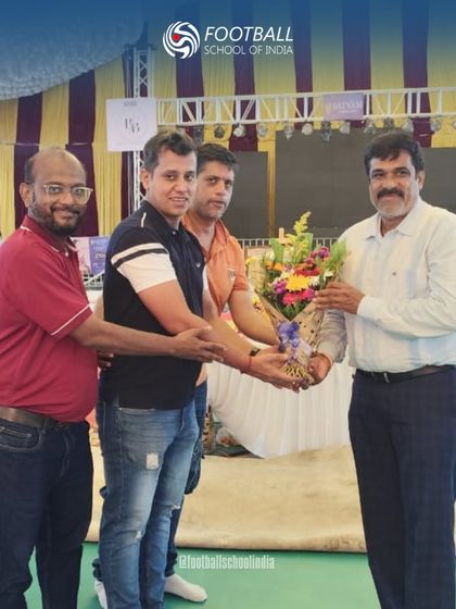 A moment of respect and collaboration during the opening ceremony of our Tathawade center. We were honored to welcome local dignitaries and supporters who share our vision for grassroots sports development.