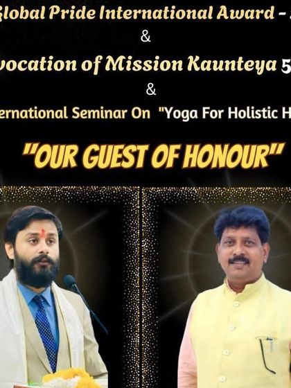 Honored to be a Guest of Honour at the Global Pride International Award ceremony. These platforms help elevate the status of yoga and holistic wellness on a global scale.