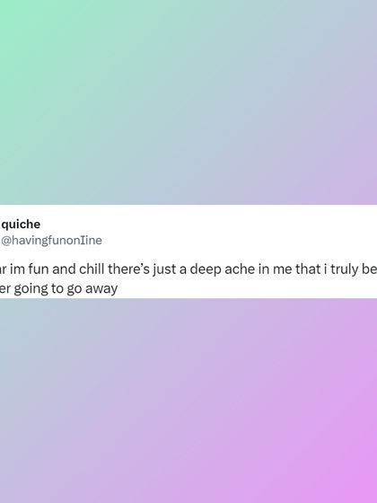 A meme that perfectly captures the vibe of *Can't Help Faking in Love*. It's for the fun and chill girls who also have a deep ache inside them.