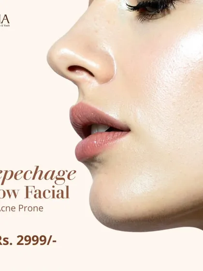 The Repechage Glow Facial is specifically designed for acne-prone skin. This medi-facial helps to clarify, soothe, and balance the skin, promoting a healthier complexion.