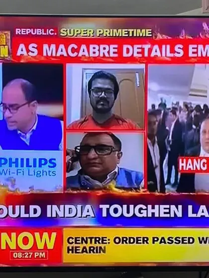 A Republic TV panel discussing whether India's laws need to be toughened in response to a particularly macabre crime.