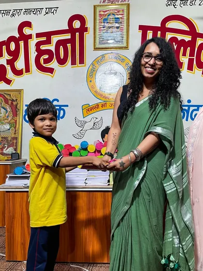 A heartfelt moment with one of the students. It's a privilege to be able to support these children on their educational journey.