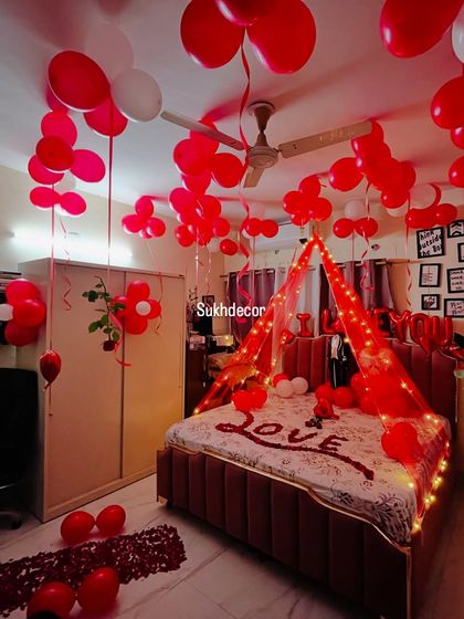 Sukh Decor - Romantic Surprise Decoration Romantic Bedroom Surprises photo 20
