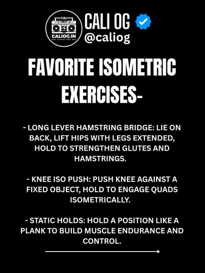 Here are some of my favorite isometric exercises, like the long lever hamstring bridge and static holds like planks, to build muscle endurance and control without adding bulk.