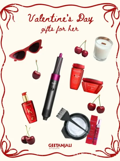 My Valentine's Day gift guide for her, featuring essential hair products from Kérastase and styling tools to achieve that salon-fresh look at home.