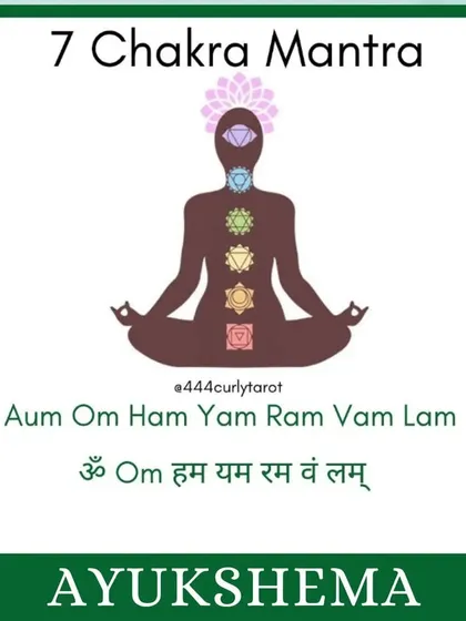 The seven chakra mantras, or "bija mantras," are single-syllable sounds that help activate and balance the body's energy centers.