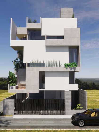 Sandesh Architects - Residential Architecture & Design Facades with Modern Geometry photo 19