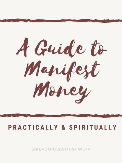 Announcing my e-book, "A Guide to Manifest Money." This guide is born from my own journey to financial freedom. It covers why manifesting is easier than you think, how to identify money blockages, and includes three specially curated money spells to get you started.