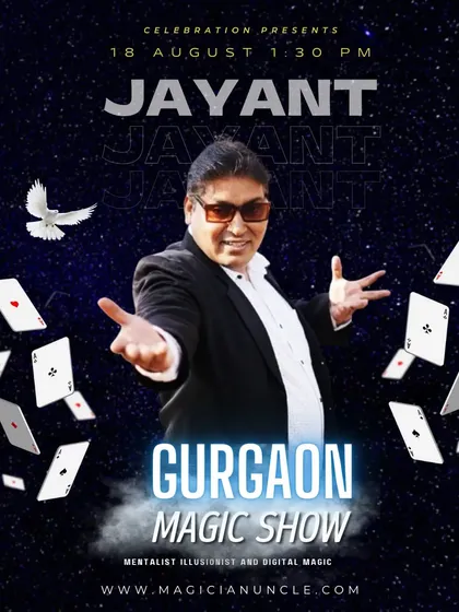 A poster for a show in Gurgaon, a hub for many of my corporate events.