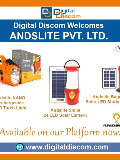 Andslite Pvt. Ltd. is now on our platform, featuring their popular rechargeable LED torch lights, solar lanterns, and study lamps.