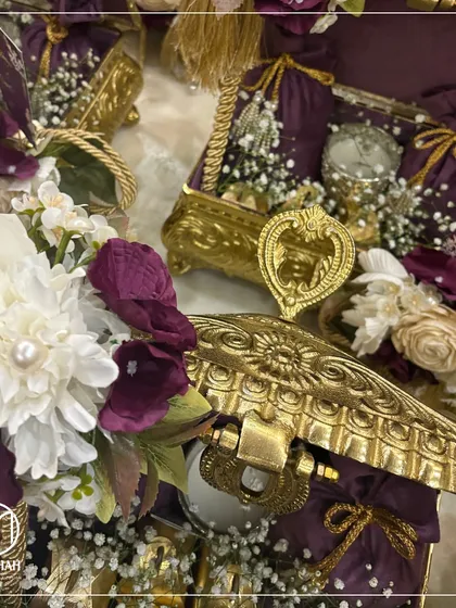 The ornate clasp and floral arrangements on our Rajwada Chests are part of the story. I designed these to be a feast for the eyes, promising a treasure trove of luxury within, perfect for wedding trousseau gifting.