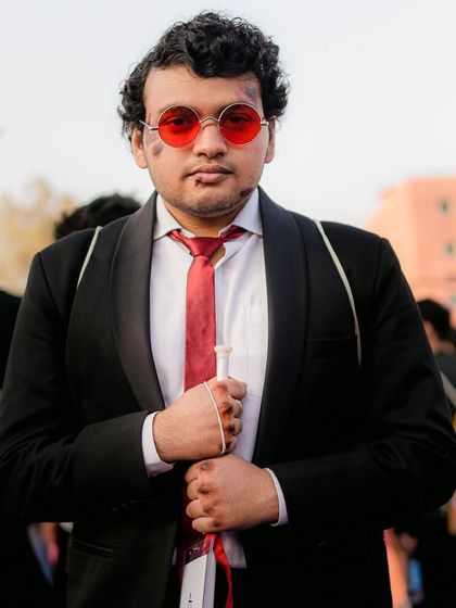 The attention to detail on this Daredevil cosplay was amazing, right down to the fake bruises. This portrait captures the gritty, determined look of the character.