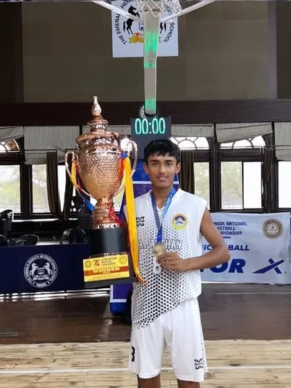 One of my players from Team Rajasthan celebrating their first place win at the 74th Junior National Championship. An amazing achievement.