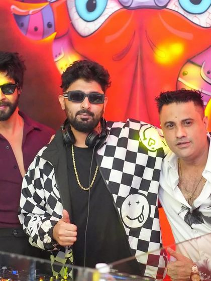 The crew behind the decks at Tipsy Bull. Good times with good people.