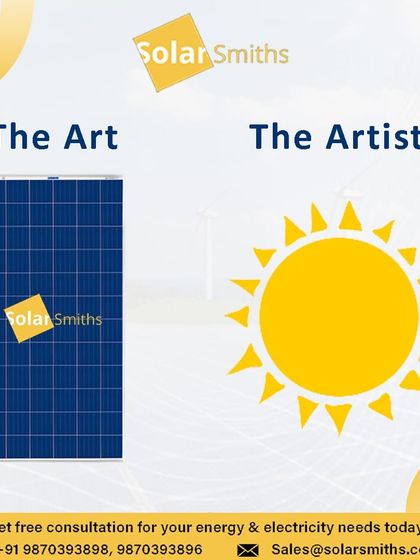 The Art is the solar panel, and the Artist is the sun. I simply bring them together to create a masterpiece of clean energy for you.