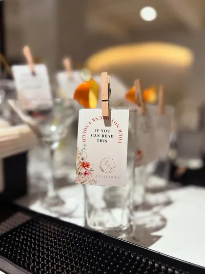 A playful tag that reads "If you can read this, you need another drink." These little details are designed to delight your guests and keep the party lively.