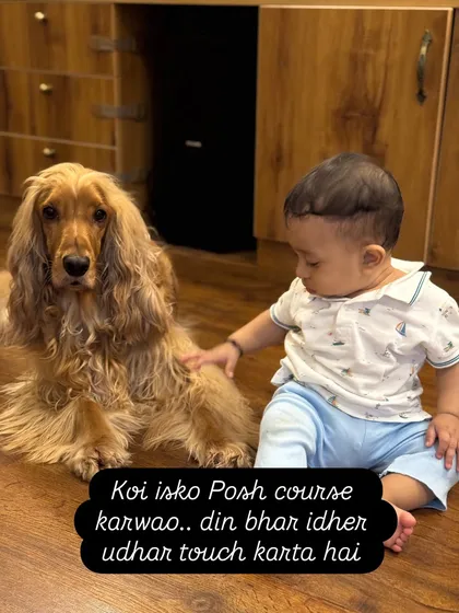 Posto's thoughts on his little brother's grabby hands: "Someone get this kid a POSH course. He touches everything all day."