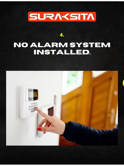 Mistake 4: Not having a monitored alarm system. An alarm is a powerful deterrent that provides immediate alerts to both you and the authorities in case of a break-in.