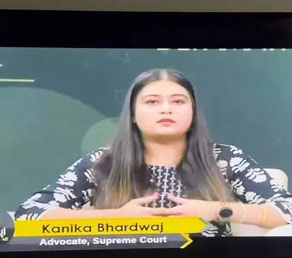A still from my telecast on defamation laws in India.