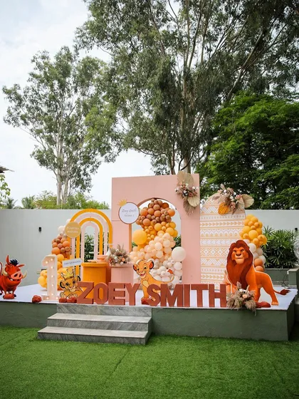 We love hosting vibrant milestone birthdays. This Lion King themed first birthday at Backyard by FHC shows how the space can be transformed into a fun, imaginative world for your little one's special day.