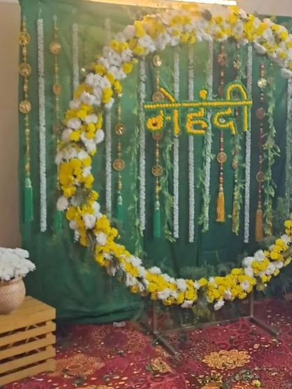 Shanaya Decorations - All-Inclusive Ceremony Packages (Haldi & Mehendi) Signature Ring Backdrops photo 5