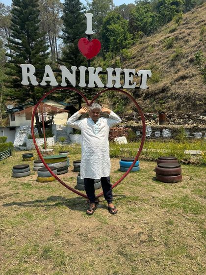 In Ranikhet, a place sacred to the journey of Kriya Yoga. The Himalayas are not just mountains; they are a source of immense spiritual energy and the birthplace of a lineage that guides my life.