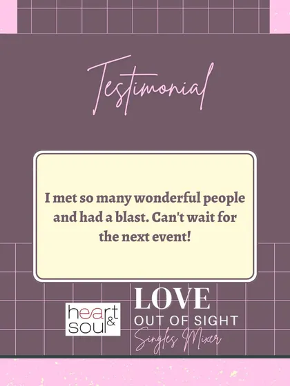 "I met so many wonderful people and had a blast." Hearing that guests are excited for the next event is the best sign of a successful evening.