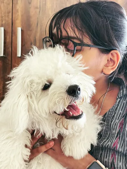 We can't help but shower them with affection, and they give it right back. Cuddles and kisses with sweet babies like Snowy are the best part of our day. We truly treat every dog like our own.